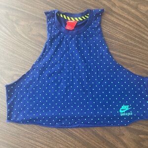 Nike Blue Polka Dot Tank Top